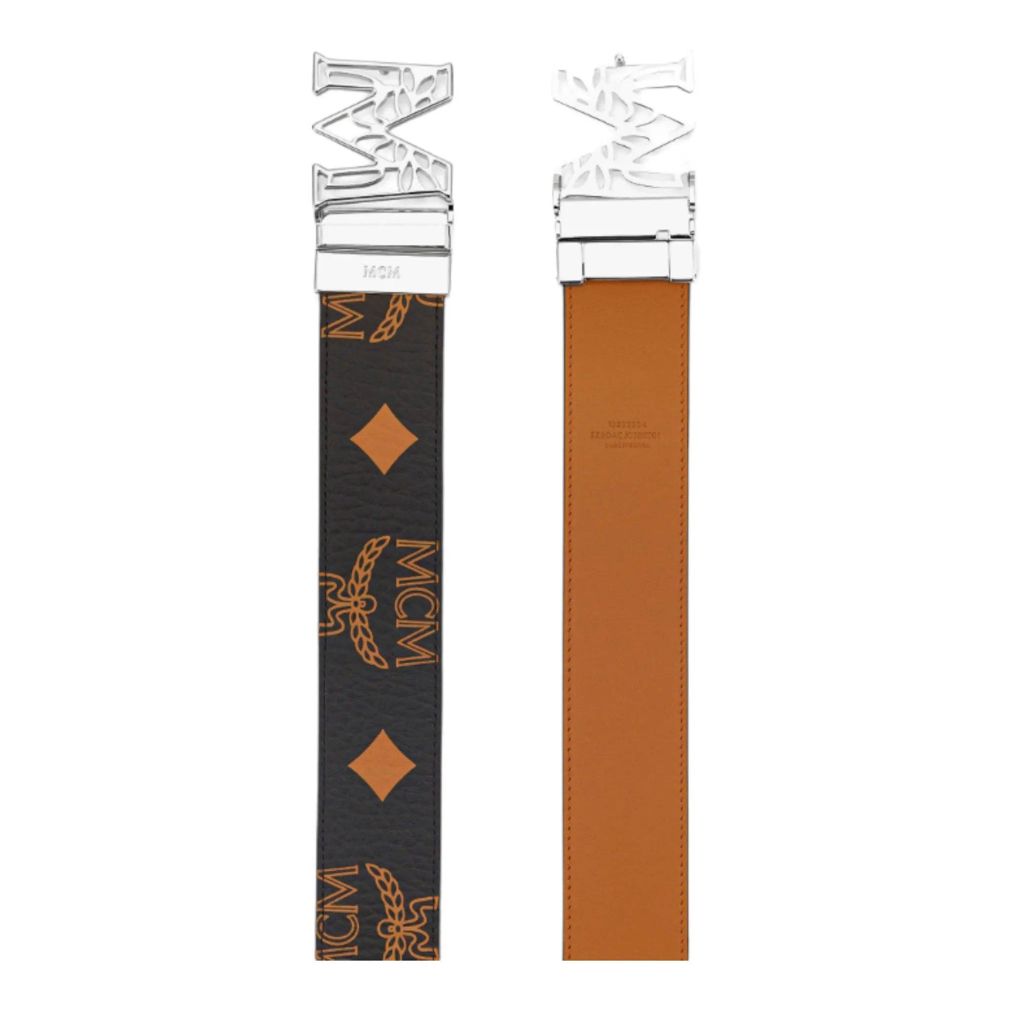 MCM Claus Laurel M Reversible Belt 1.75" in Maxi Visetos