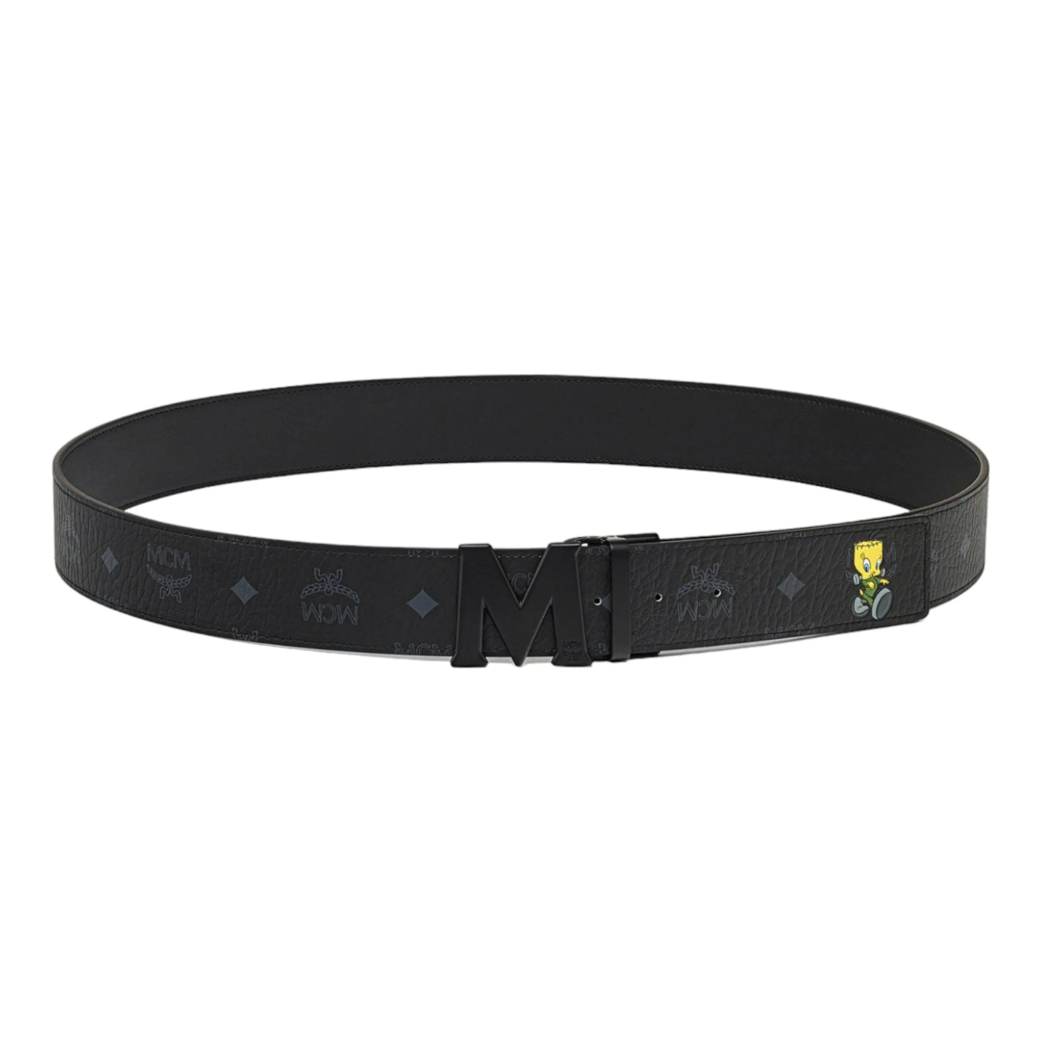 MCM x Looney Tunes Claus M Reversible Belt 1.75" in Visetos