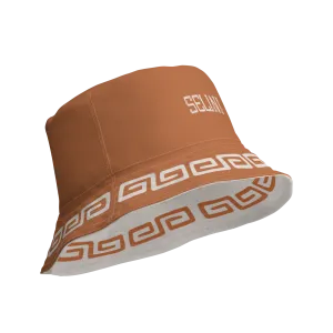 Meandros Reversible Bucket Hat in Terracotta