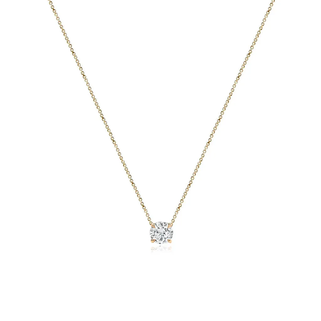 Medium Diamond Solitaire Necklace