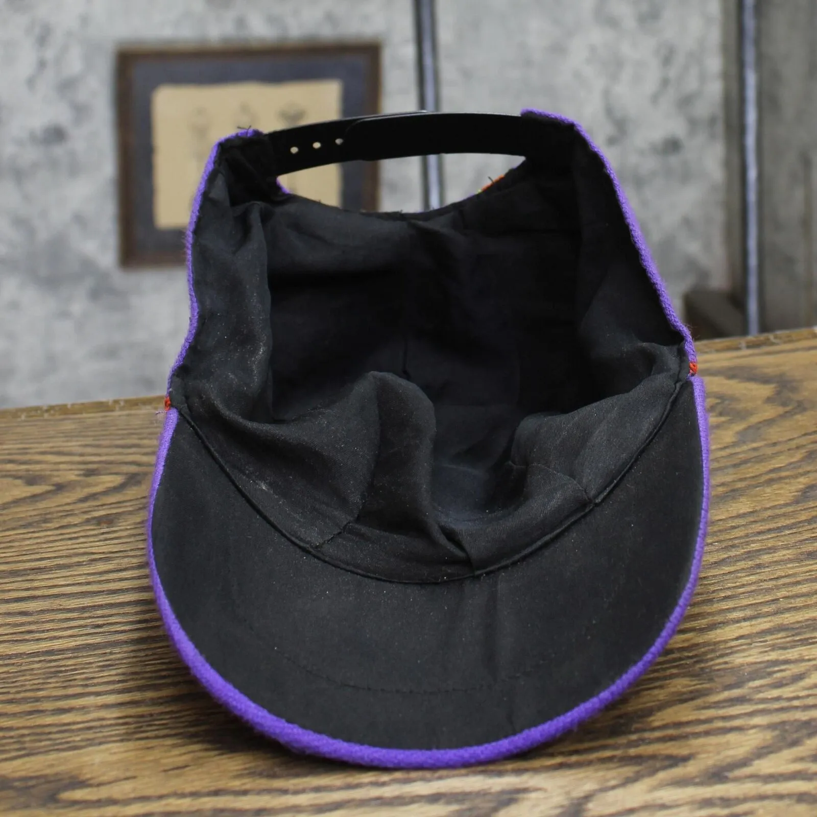 Mens Bolivia Lined Woven Snapback Baseball Hat Purple One Size