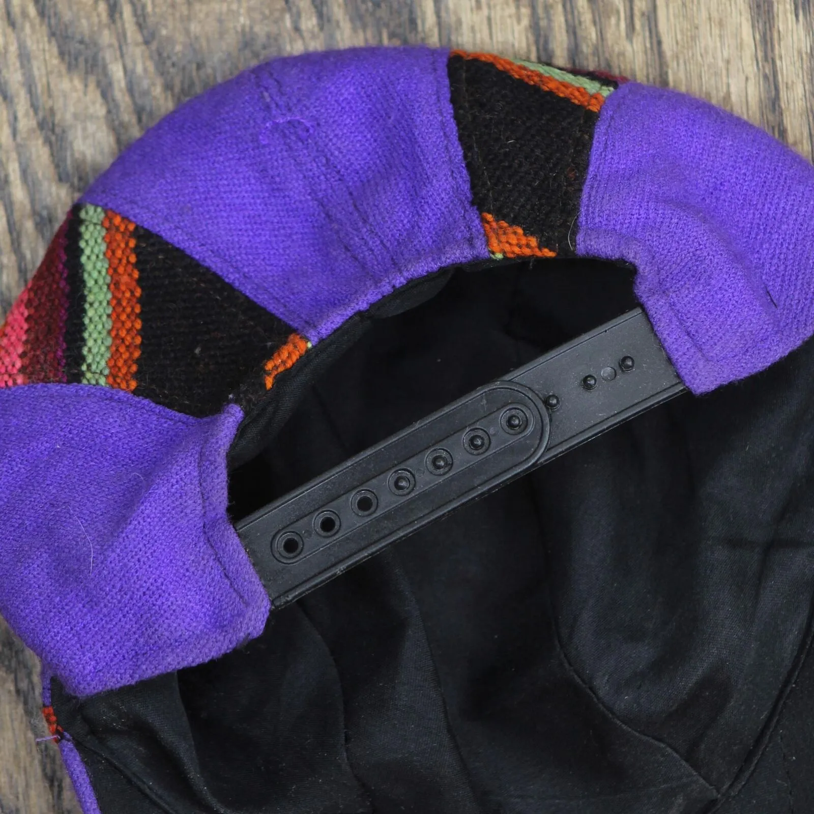 Mens Bolivia Lined Woven Snapback Baseball Hat Purple One Size