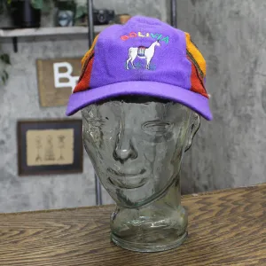 Mens Bolivia Lined Woven Snapback Baseball Hat Purple One Size