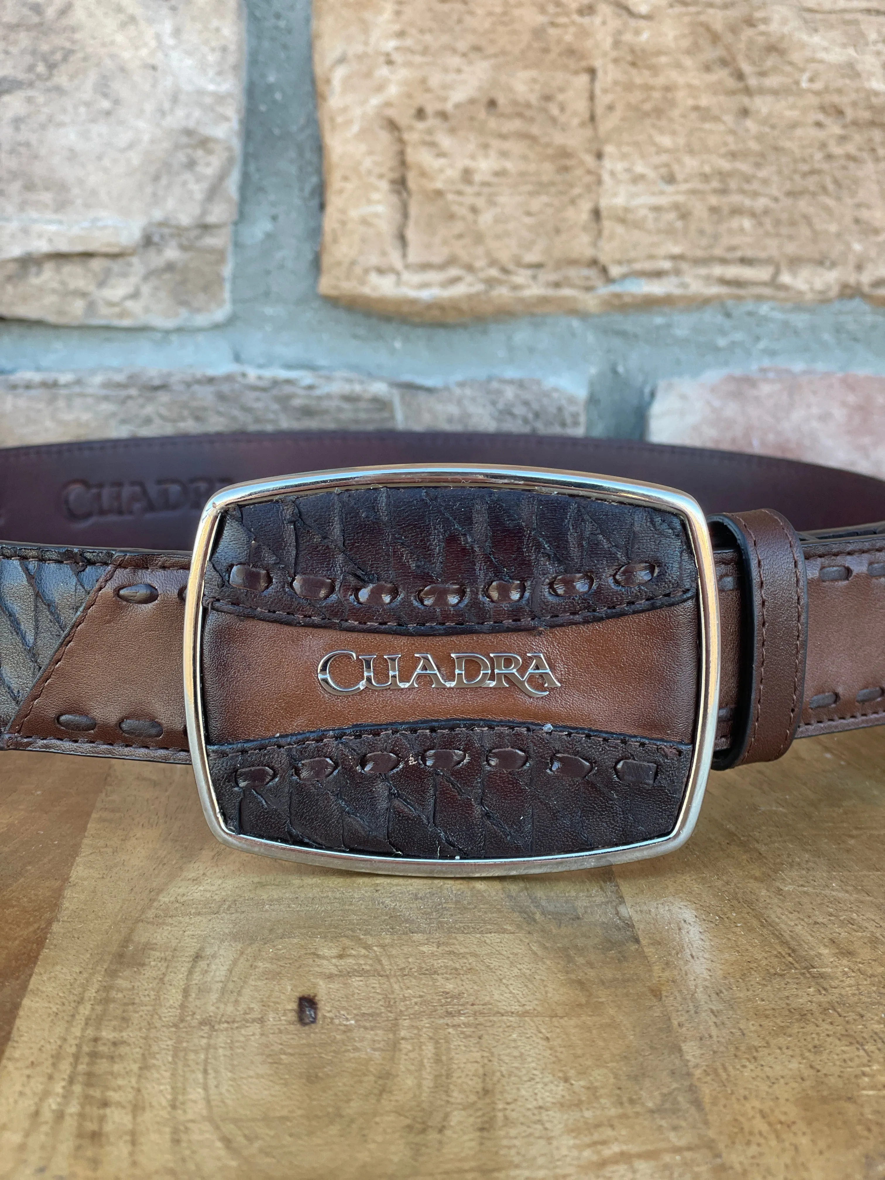 Men’s Cuadra Brown Woven Belt