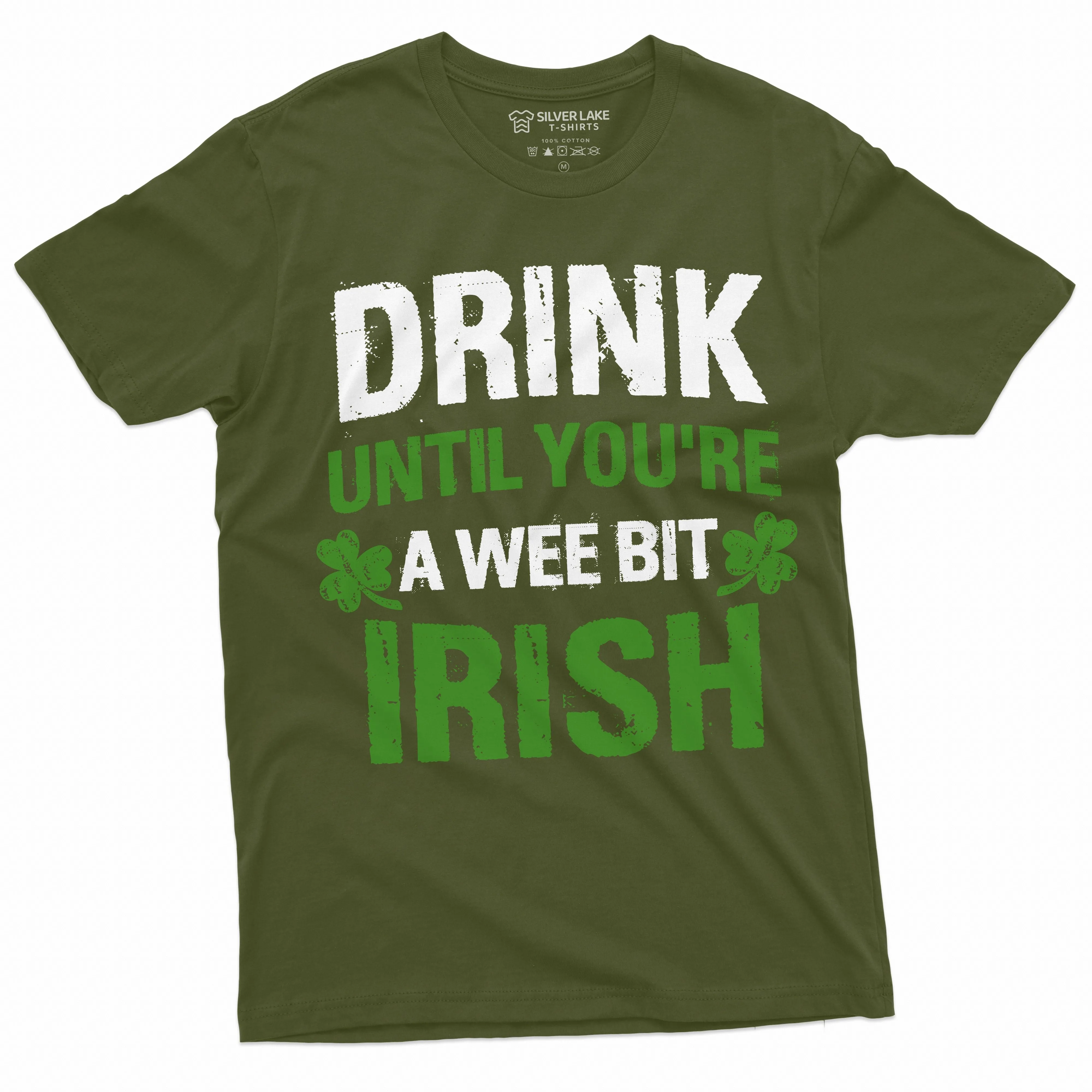 Men's Funny St. Patrick's day Wee bit Irish T-shirt Saint Patricks holiday non-Irish Tee