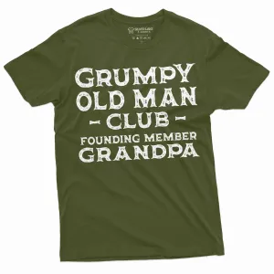 Men's Grumpy Old Man Club Grandpa T-shirt Funny Gift Papa Grandfather Pops Pop-pop gift shirt