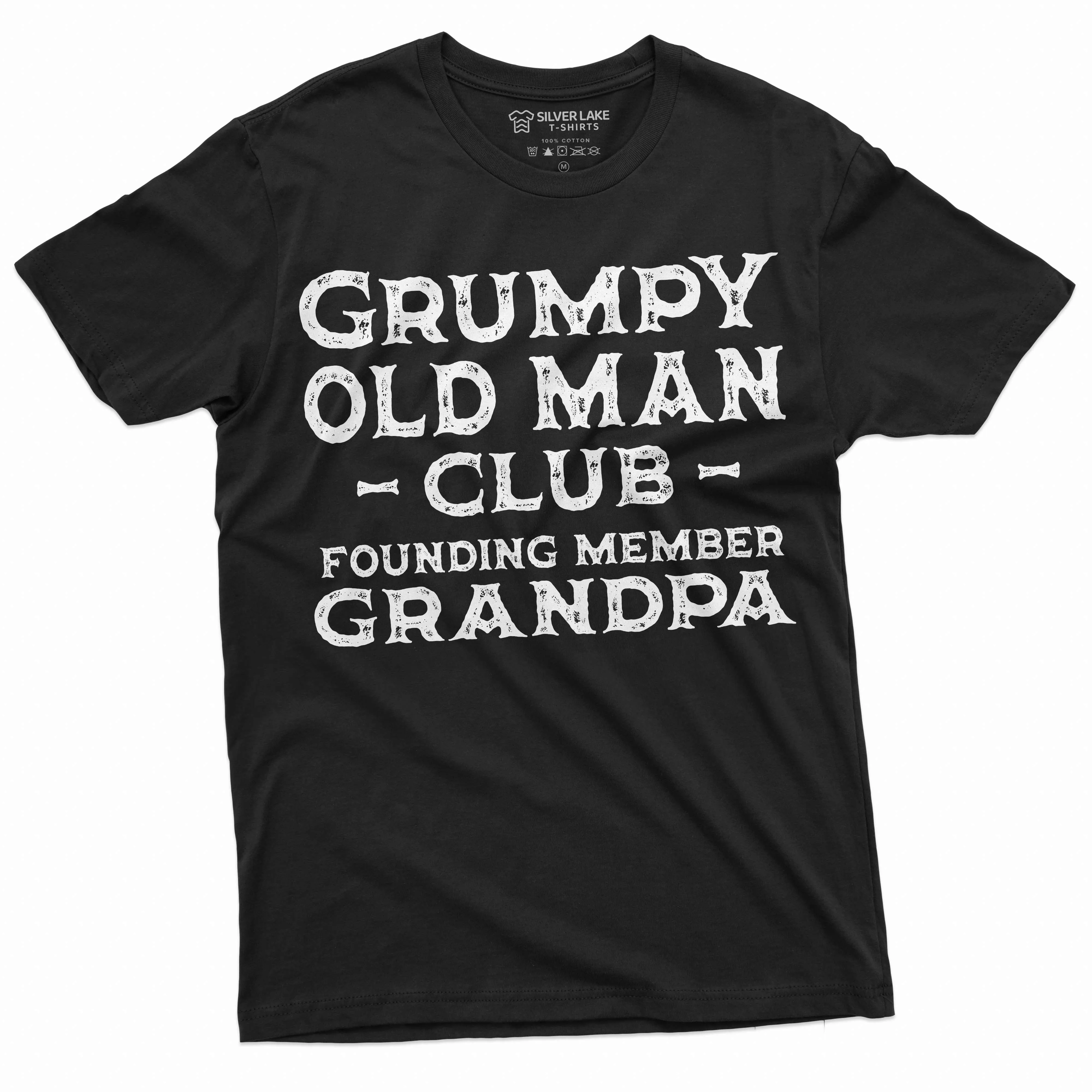 Men's Grumpy Old Man Club Grandpa T-shirt Funny Gift Papa Grandfather Pops Pop-pop gift shirt