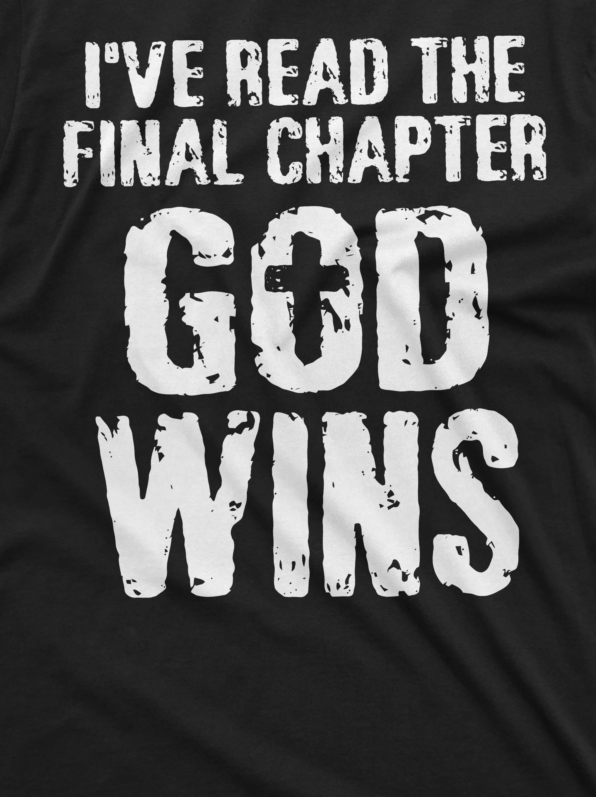 Men's Jesus Christ T-shirt Bible Verse Church Religion Christian Tee Christmas Gift God Wins shirt