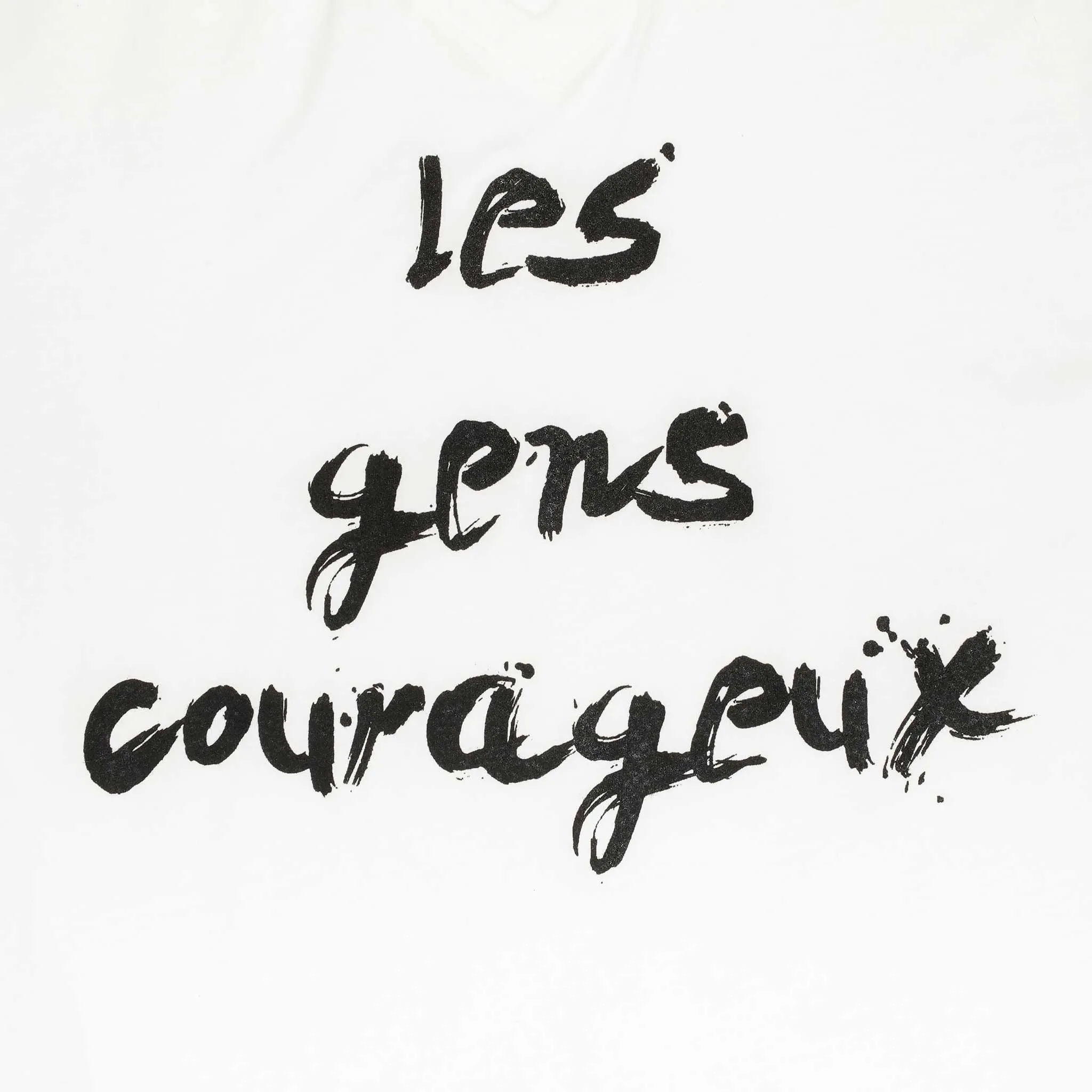Men's - Les gens Courageux White V-Neck T-Shirt