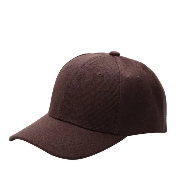 Men's Plain Solid Color Adjustable Baseball Hats Curved Visor