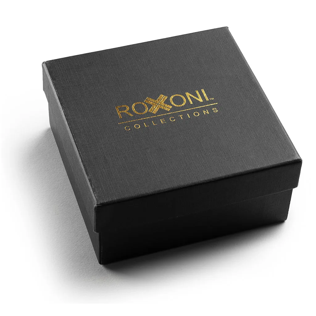 Men's Roxoni Ultra Soft Geniune Leather Ratchet Dress Belt With Elegant Design Pattern
