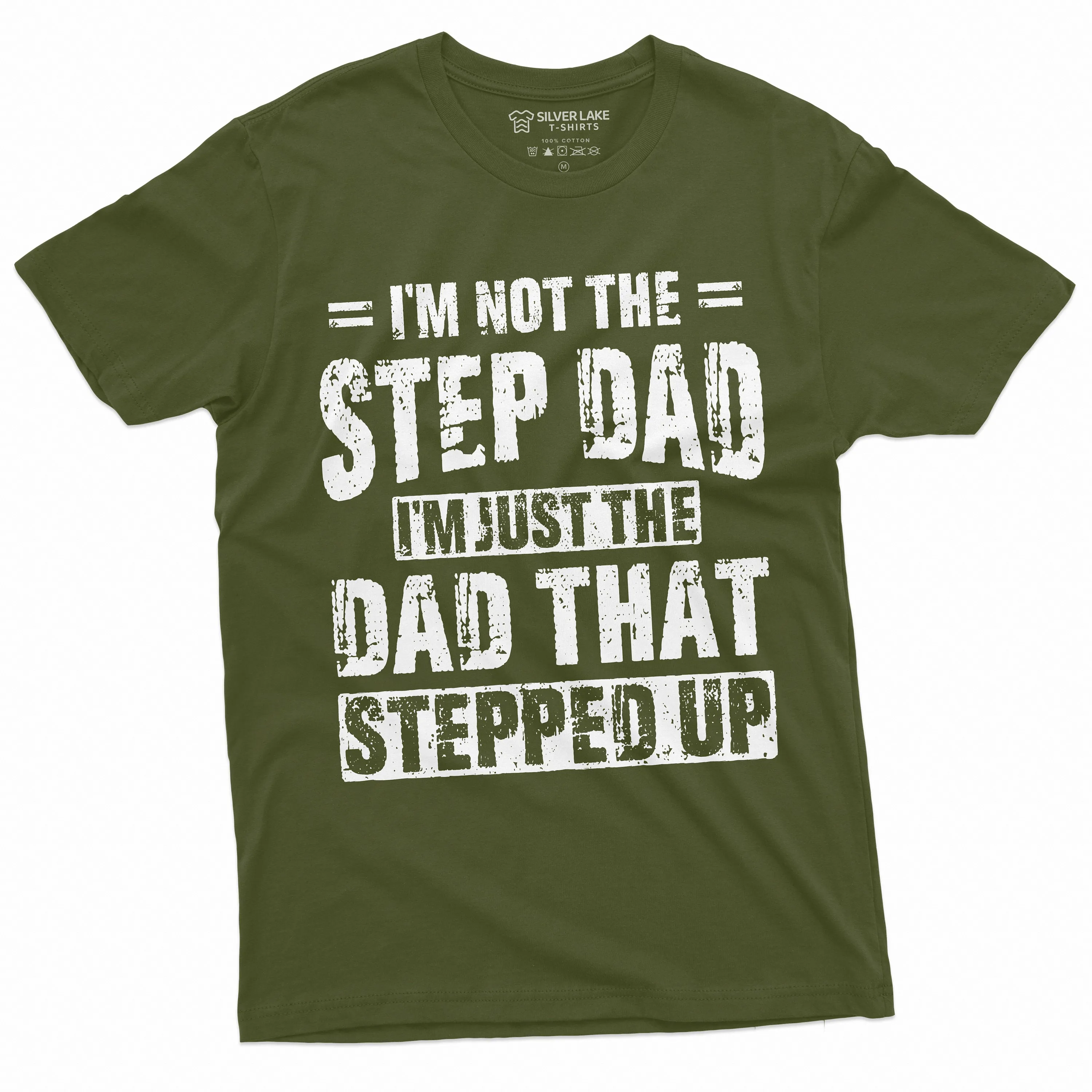 Men's Step-Dad That Stepped Up Fathers Day Gift T-shirt For Him Bonus Dad Step Father unique present ideas Tee