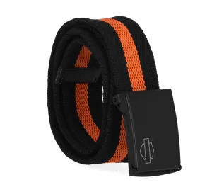 Men's Tactical Gunmetal Buckle Orange Belt - Orange