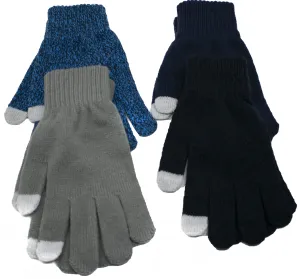 Men's Touch Screen Gloves, Asst'd Colors