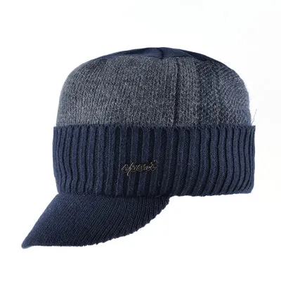 Men's Winter Knitted Baseball Caps - Black,Gray,Blue