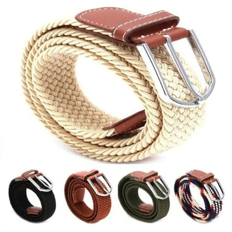 Men's Women Plain Color Nylon canvas outdoor training Belt