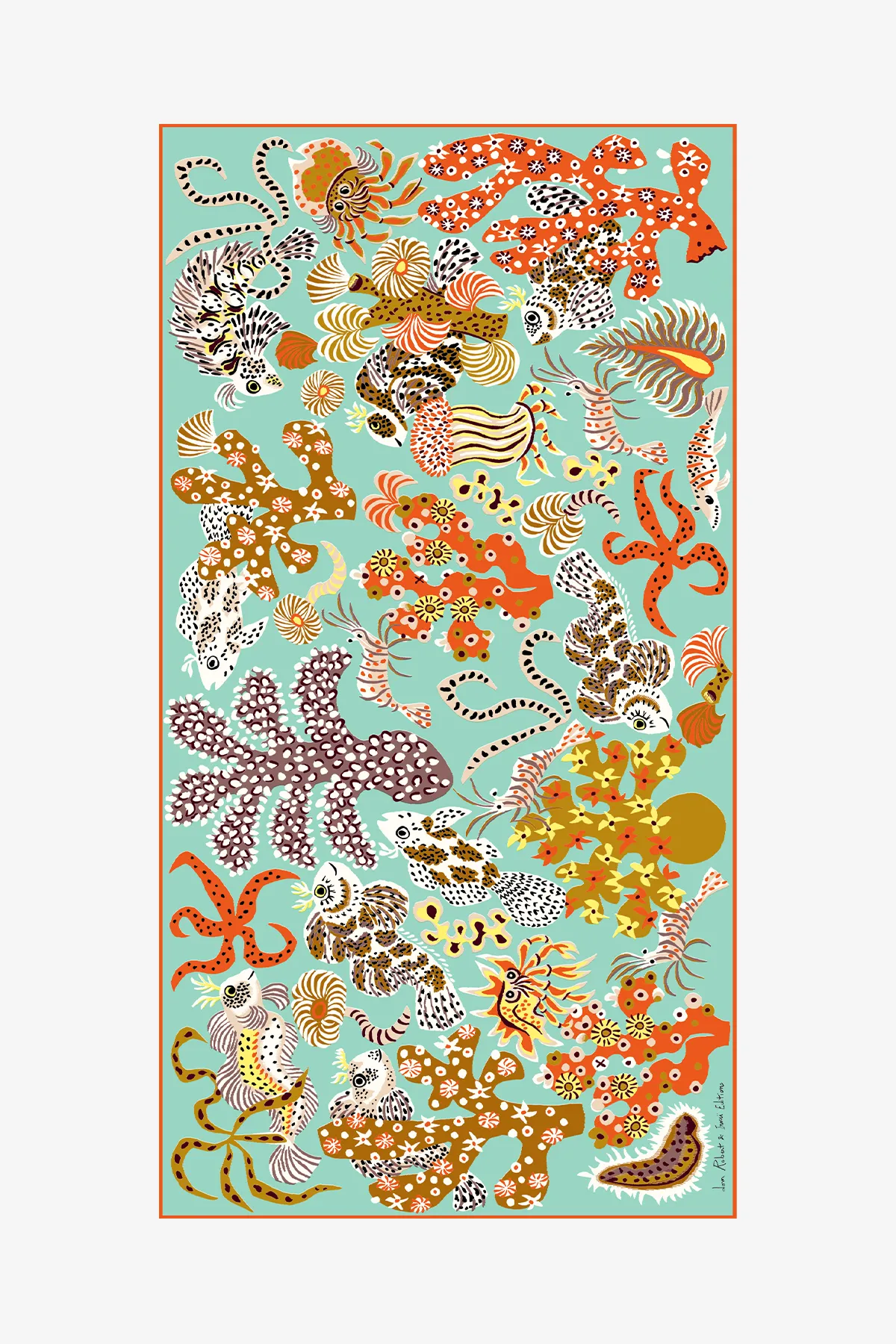 Mermaid Garden Scarf in Turquoise
