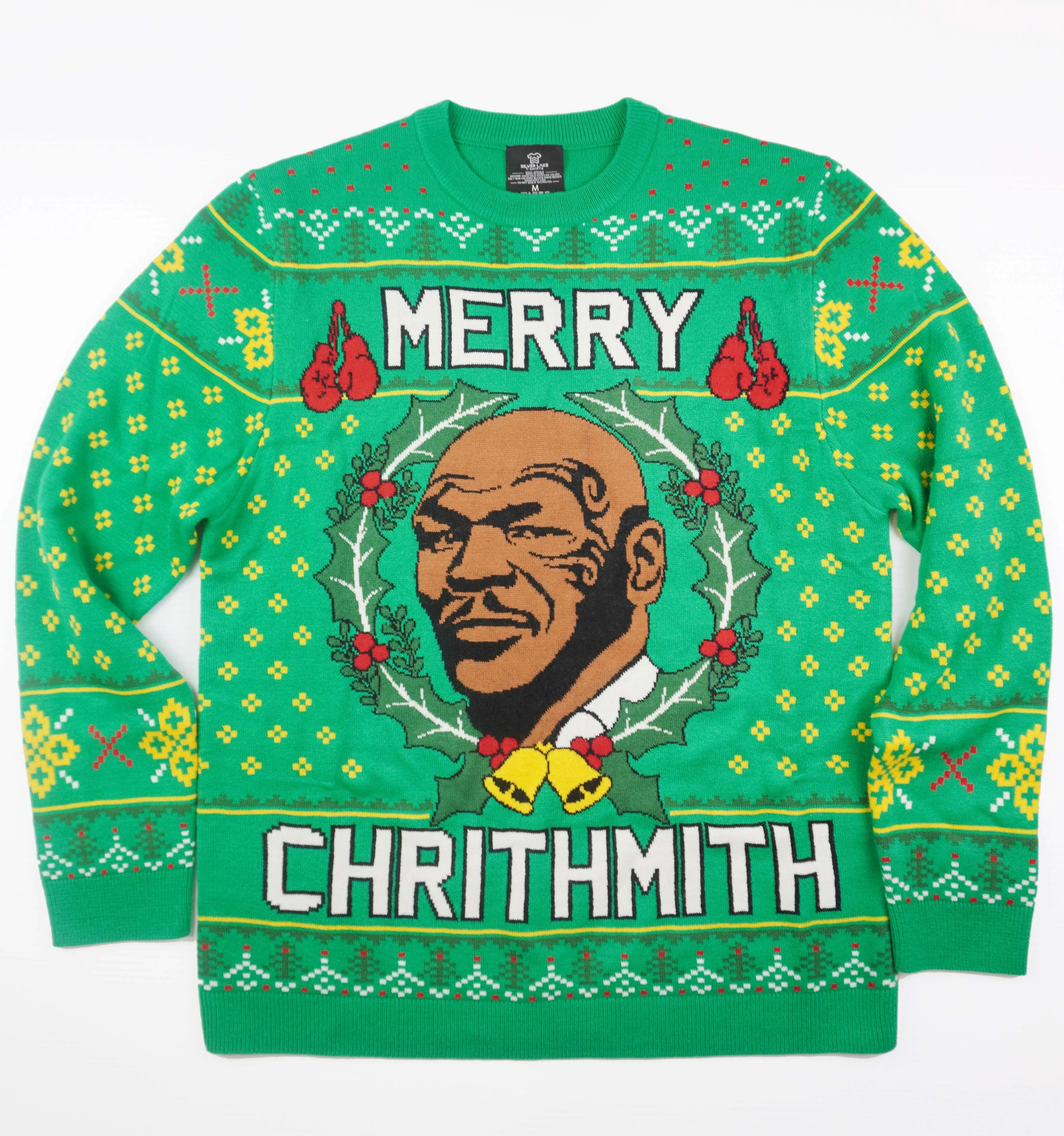 Merry Chrithmith Mike Tyson Funny Ugly Christmas Knitted Sweater Xmas Party Funny Sweatershirt