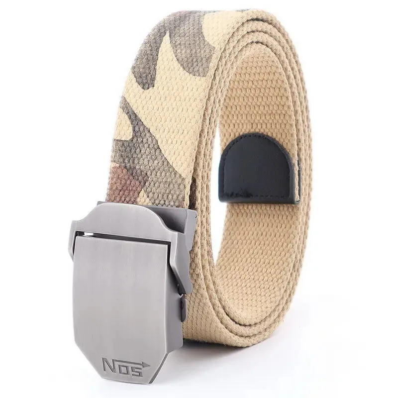 Metal Slide Buckle Canvas Belt