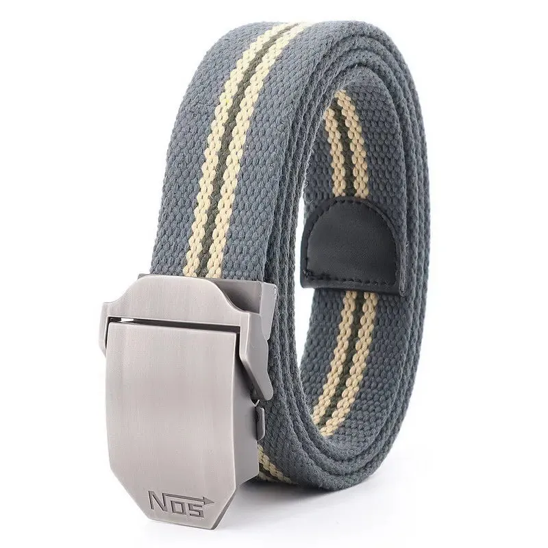 Metal Slide Buckle Canvas Belt