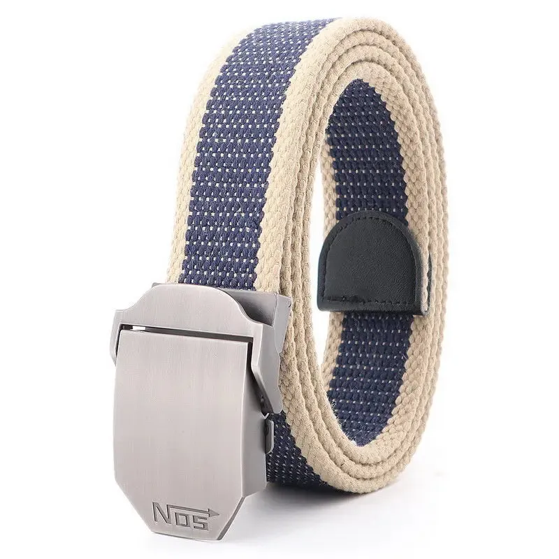 Metal Slide Buckle Canvas Belt