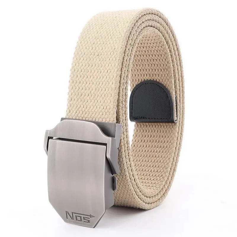 Metal Slide Buckle Canvas Belt