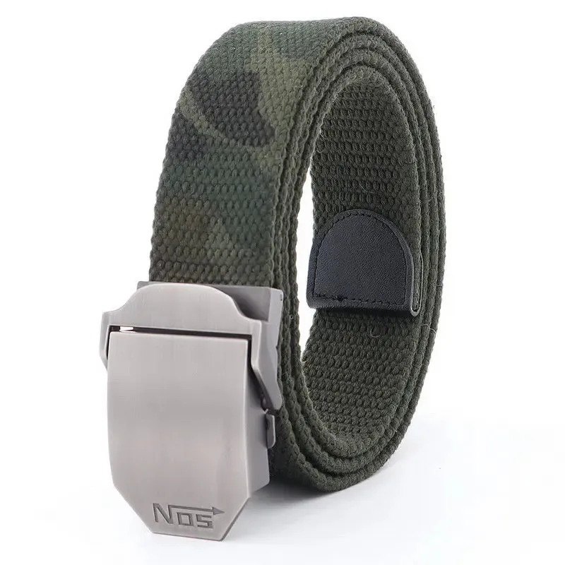 Metal Slide Buckle Canvas Belt