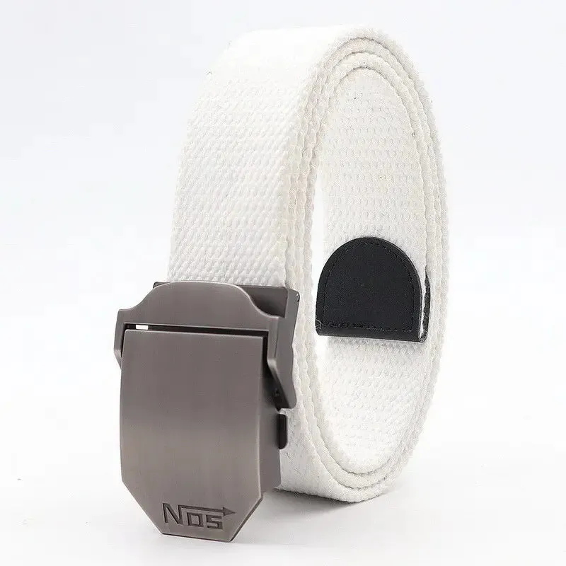 Metal Slide Buckle Canvas Belt