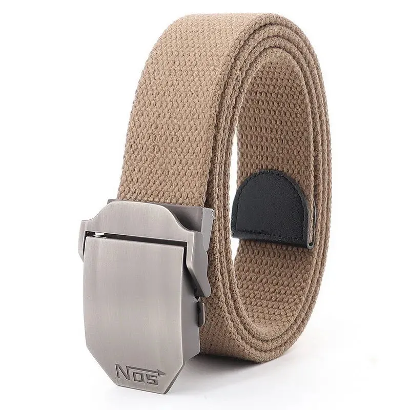 Metal Slide Buckle Canvas Belt