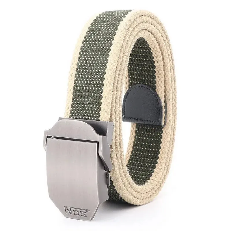 Metal Slide Buckle Canvas Belt