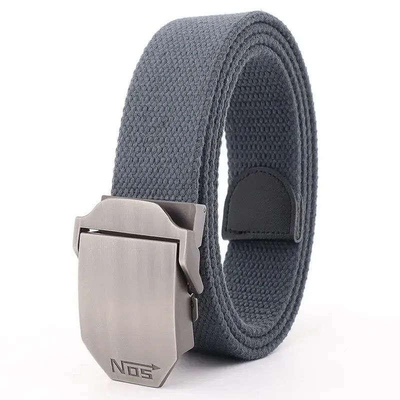 Metal Slide Buckle Canvas Belt