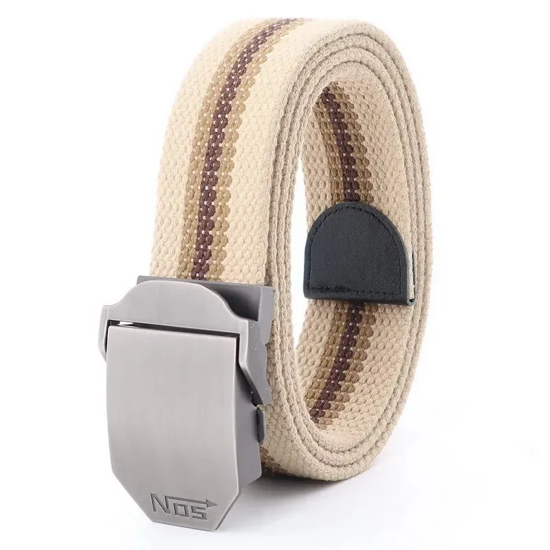 Metal Slide Buckle Canvas Belt