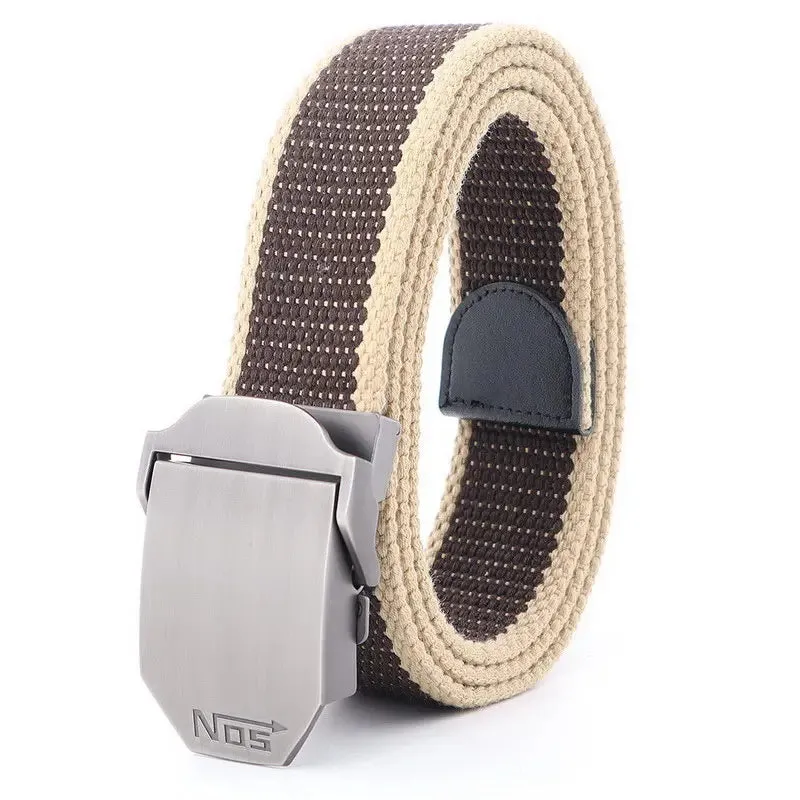 Metal Slide Buckle Canvas Belt