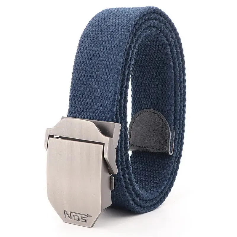 Metal Slide Buckle Canvas Belt