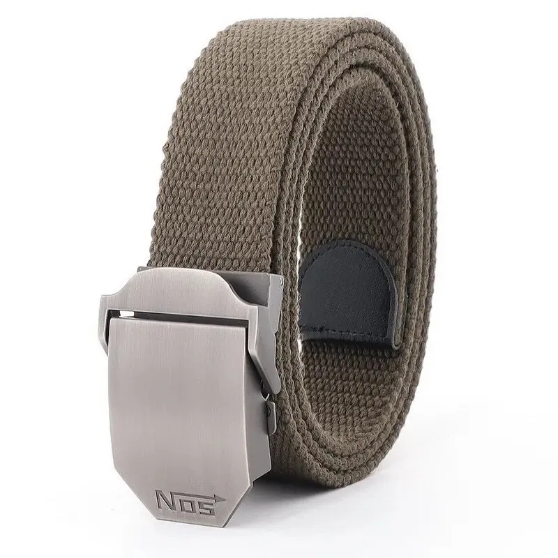 Metal Slide Buckle Canvas Belt