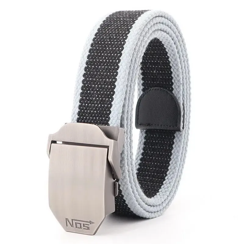 Metal Slide Buckle Canvas Belt