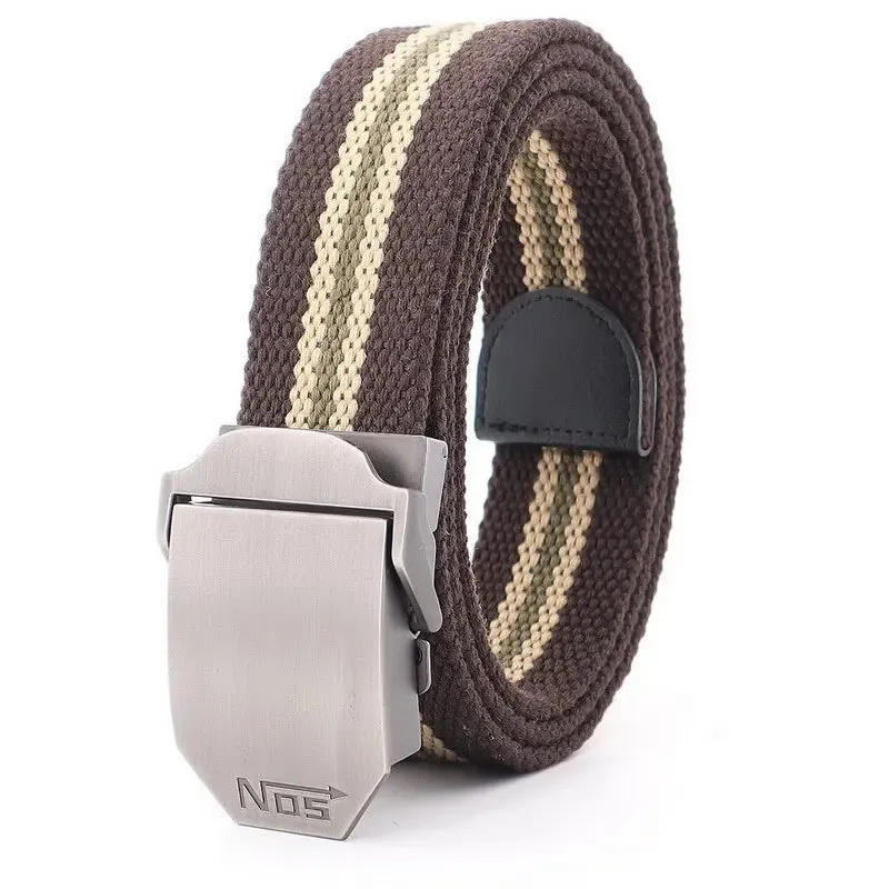 Metal Slide Buckle Canvas Belt