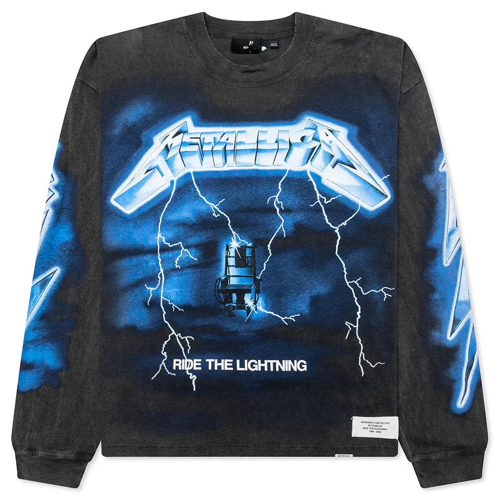Metallica Ride The Lighting Long Sleeve T-Shirt - Vintage Grey (Copy)