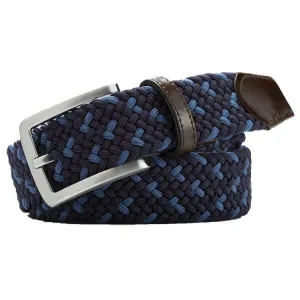 Meyer Super-Stretch Belt - Navy/Multi-colour
