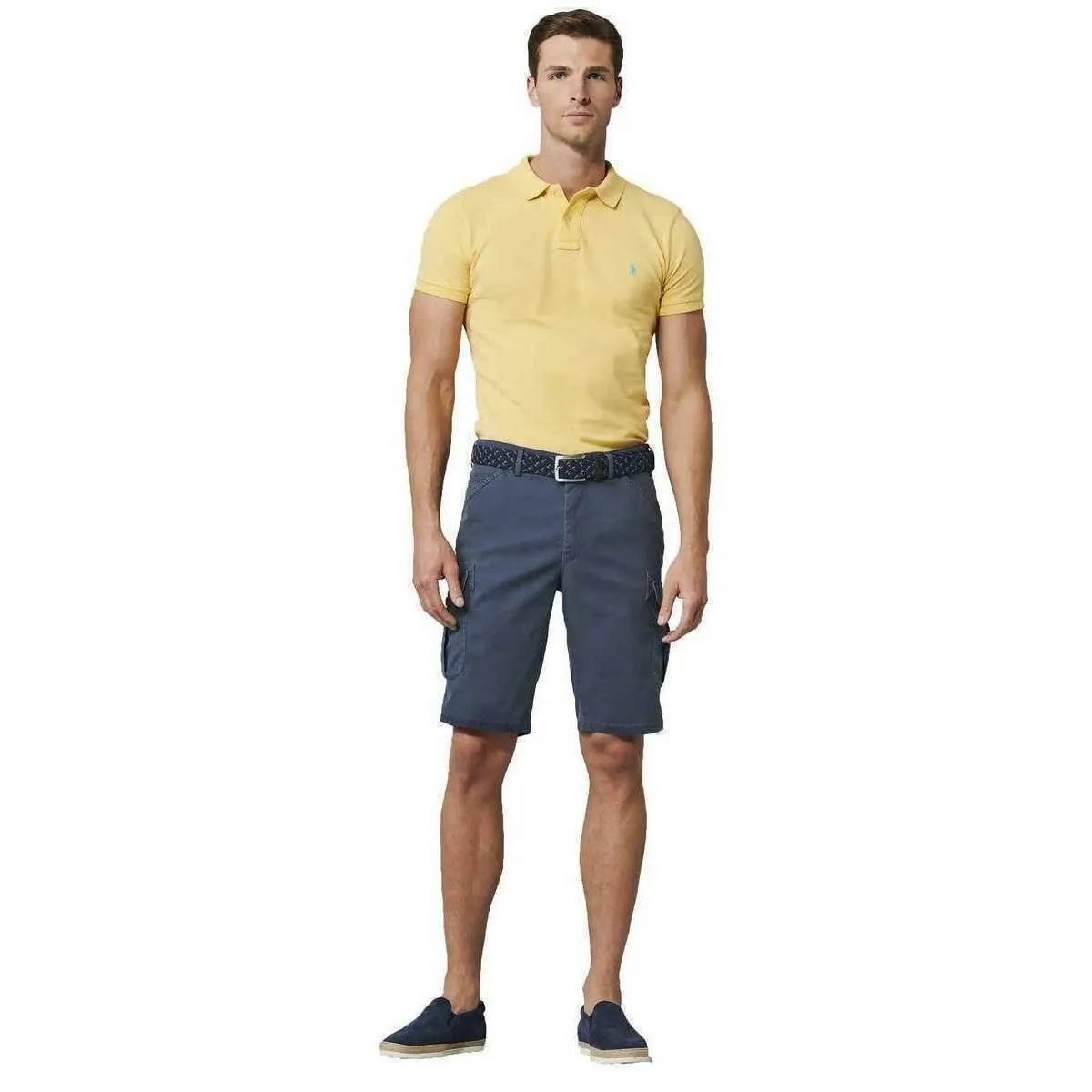 Meyer Super-Stretch Belt - Navy/Multi-colour