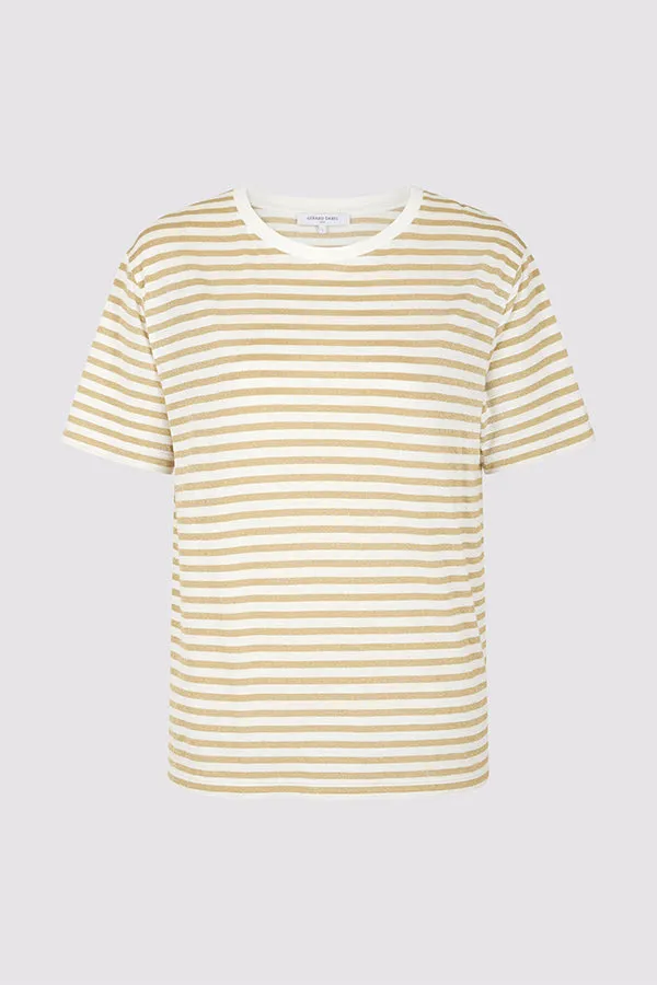 MIKE LUREX STRIPED T-SHIRT