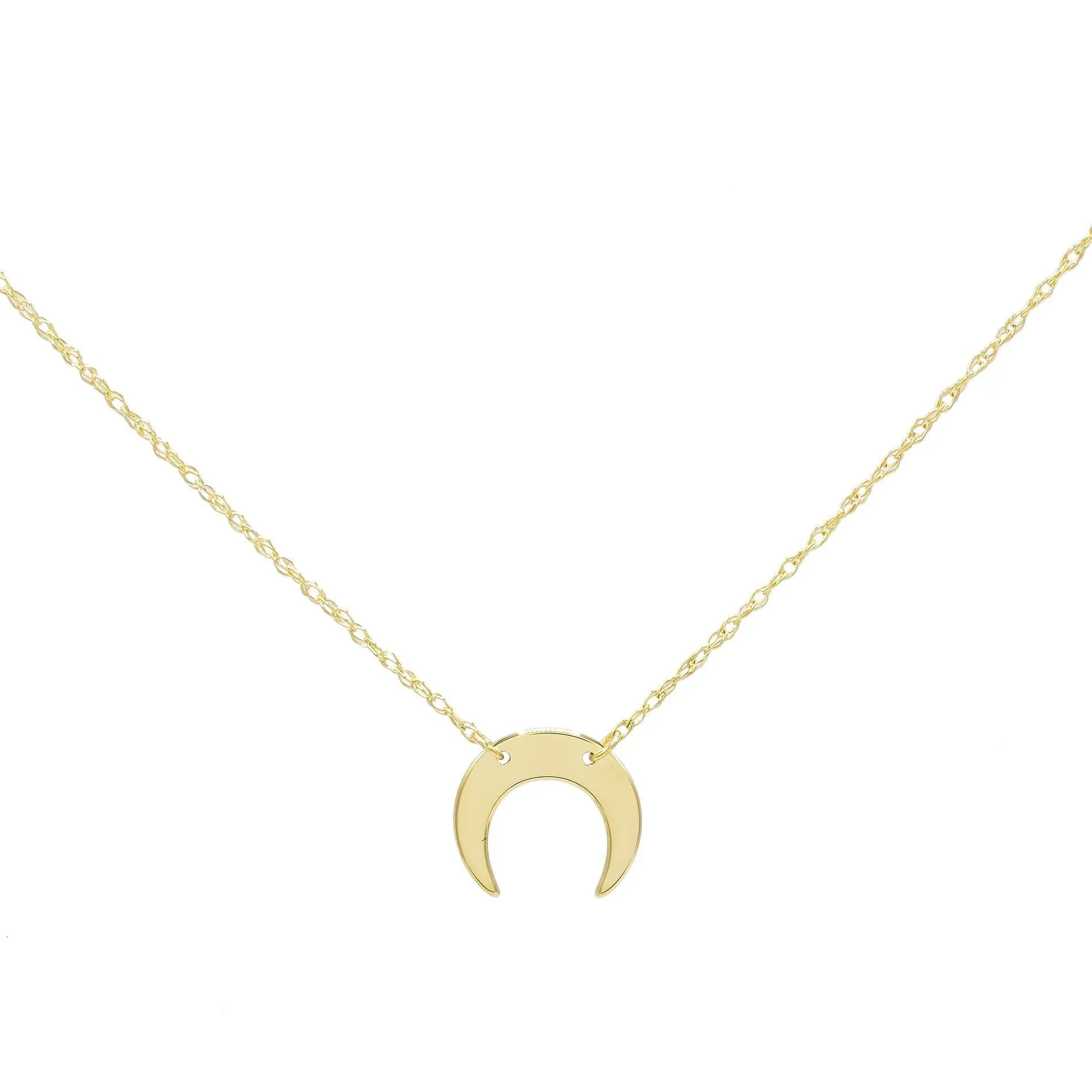 Mini Cowhorn Necklace 14K