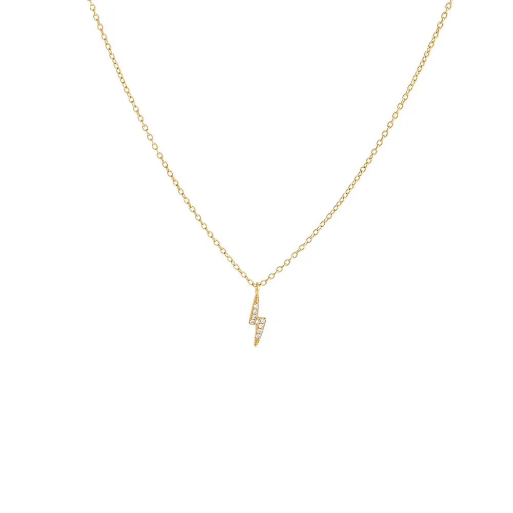 Mini Pavé Lightning Necklace