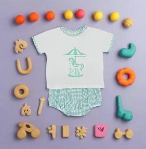 Mint Carousel T-Shirt Set
