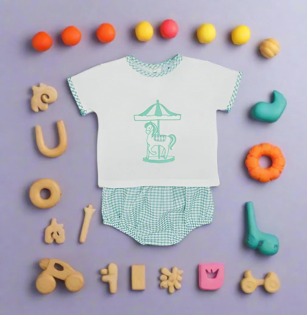 Mint Carousel T-Shirt Set