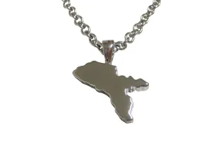 Moldova Map Shape Pendant Necklace
