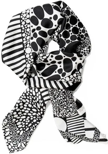 Monochrome Silk Scarf