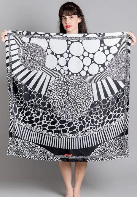Monochrome Silk Scarf