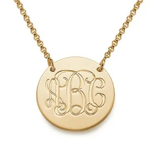 Monogram Disc Necklace