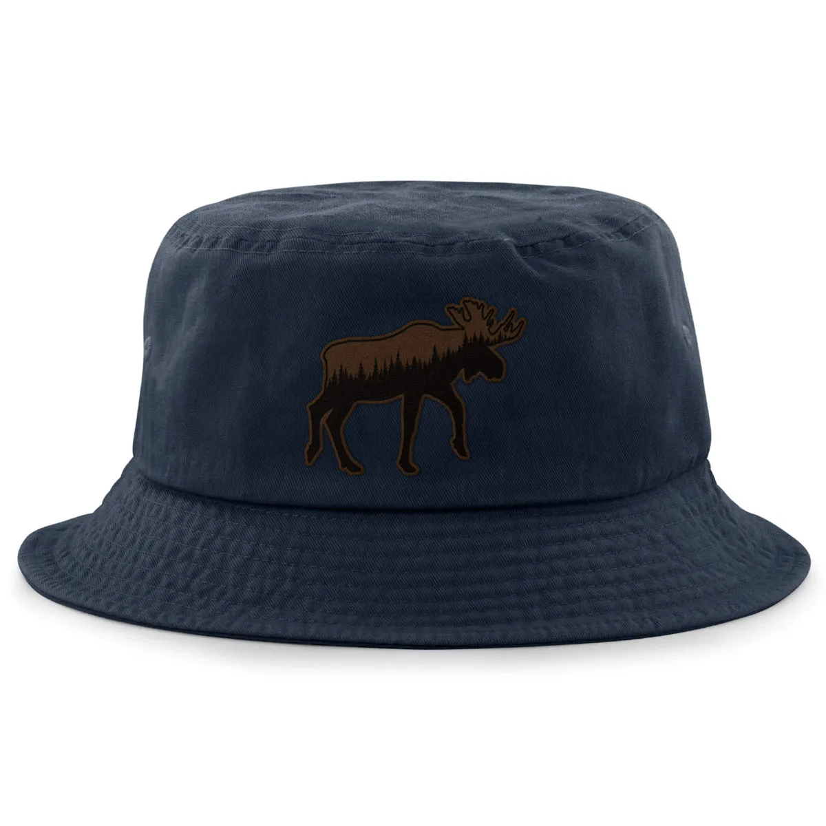 Moose Tree Skyline Leather Patch Bucket Hat